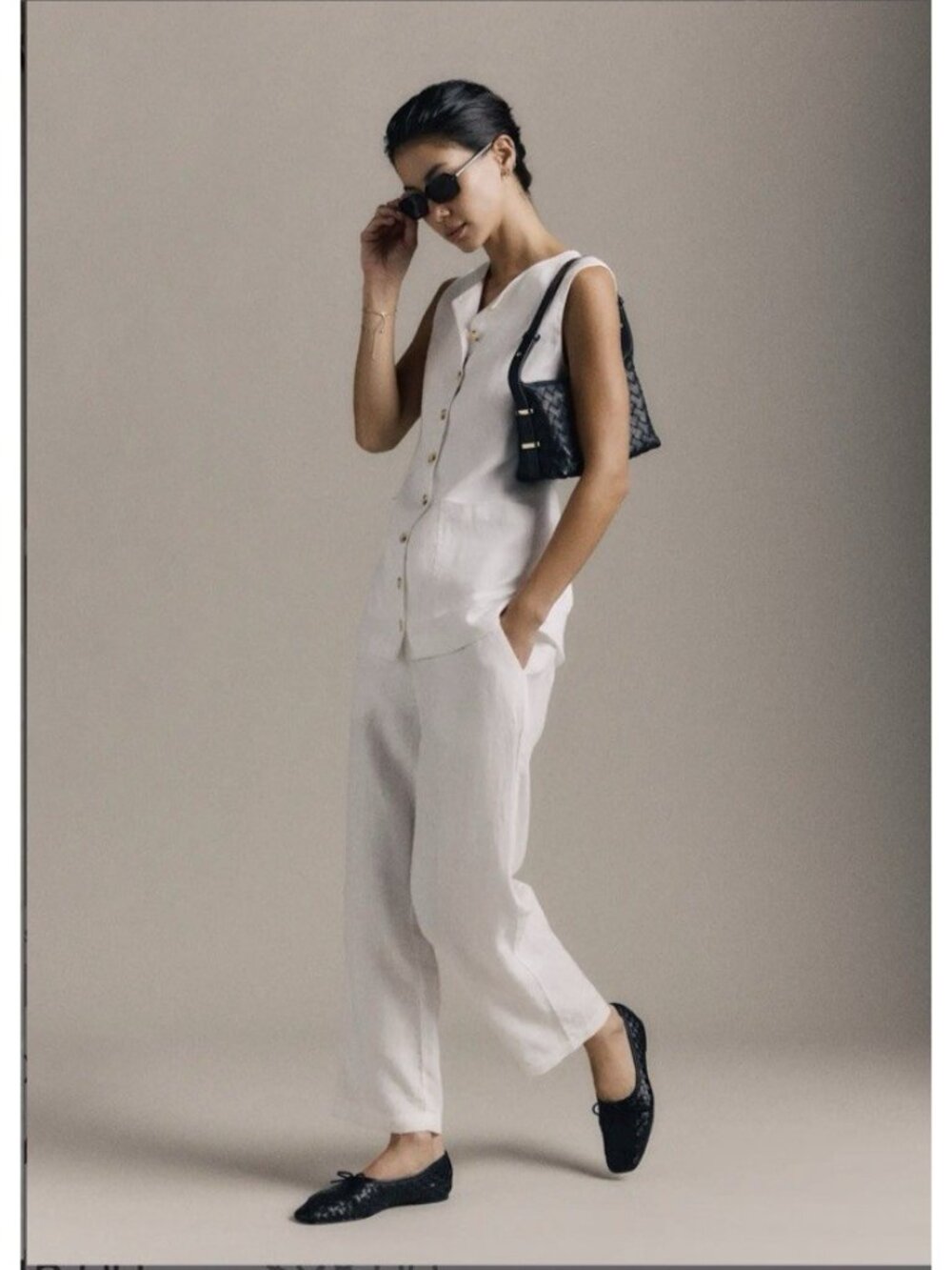 Quince Women’s 100% European Linen Pull On Crop Pants White Size S - Picture 2 of 16